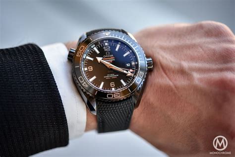 omega watch brown|omega seamaster deep black price.